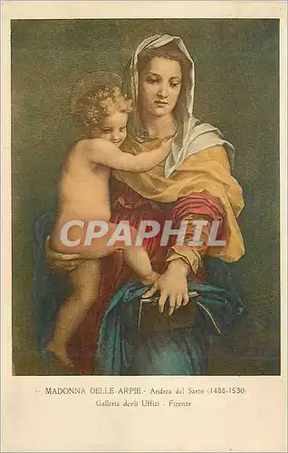 Cartes postales Madonna delle arpie andrea del sarto(1488 1530) gallerie depli uffizi firenze