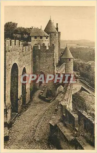Cartes postales La douce france carcassonne(aude) la cite les machicoulis et la porte du senechal