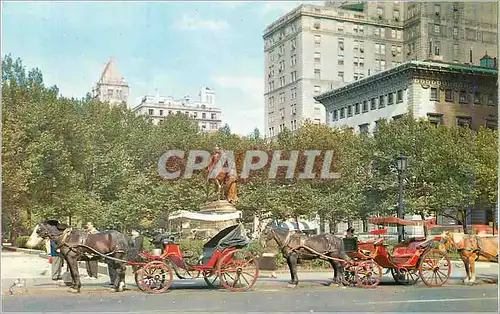 Cartes postales moderne Horse drawn carriages on 59th street new york city