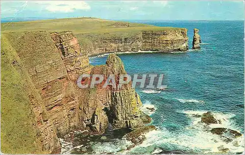 Moderne Karte The rugged caithness coast at john o groats