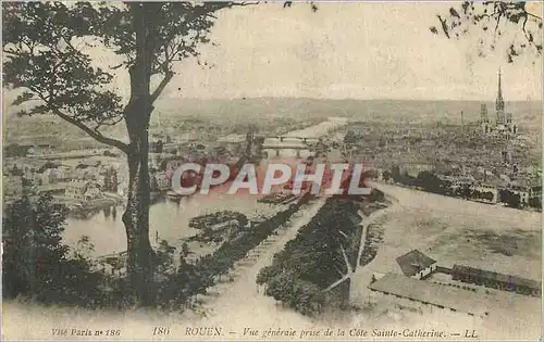 Cartes postales 186 rouen vue generale prise de la cote sainte catherine