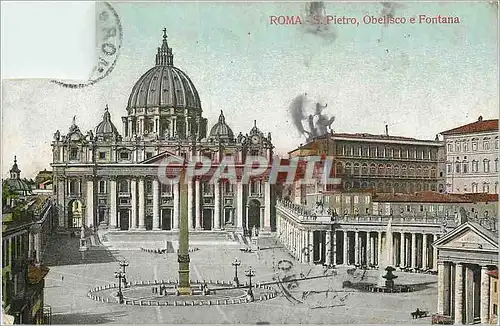 Cartes postales Roma s pietro obelisco e fontana