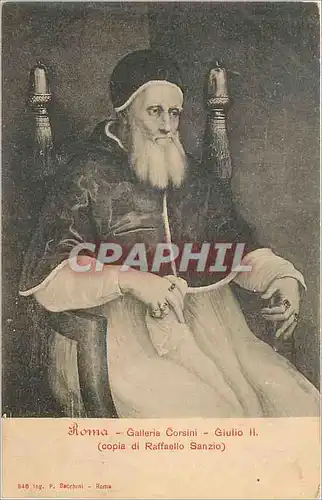 Cartes postales Roma galleria corsini giulio ii(copia di raffaello sanzio)