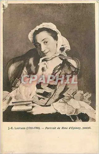 Ansichtskarte AK J e liotard (1702 1789 portrait de mme d epinay pastel)