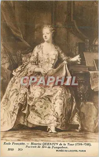 Ansichtskarte AK Ecole francaise maurice quentin de la tour(1704 1788) portrait de mme de pompadour musee du louv