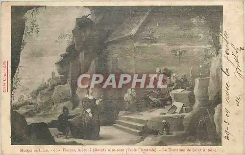 Cartes postales Musee de lille teniers le jeune(david) 1610 1690 (ecole flamande) la tentatio de saint antoine