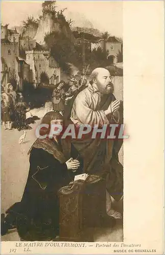 Cartes postales Le maitre d oultremont portrait des donateurs musee de bruxelles