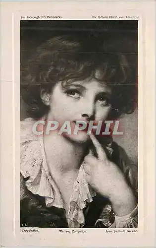 Cartes postales Expectation wallace collection jean baptiste greuze