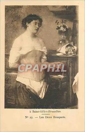 Cartes postales Saint gilles bruxelles n 23 les deux bouquets