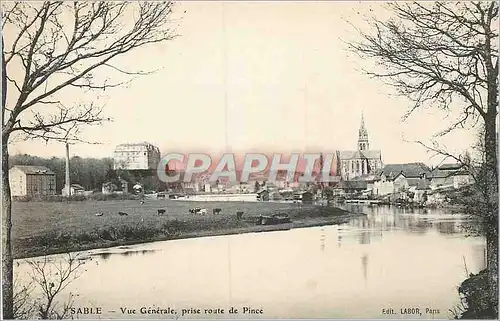 Cartes postales Sable vue generale prise route de pince