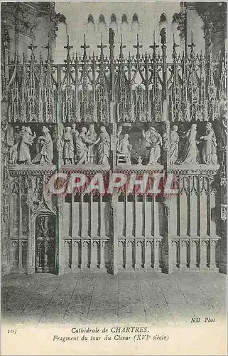 Ansichtskarte AK Cathedrale de chartres fragment du tour du choeur(xvi siecle)
