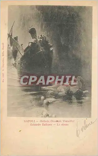 Cartes postales Napoli galleria giovanni vonwiller eduardo dalbono le sirene