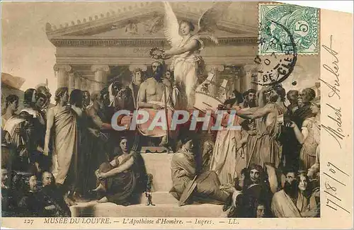 Cartes postales 127 musee du louvre l apotheose d homere
