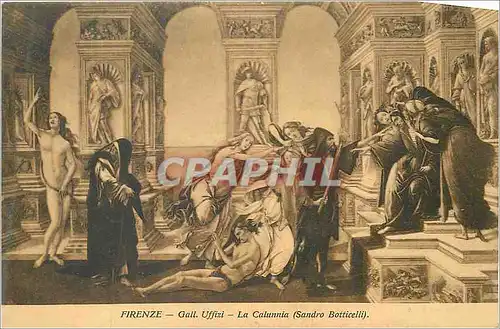Cartes postales Firenze gall uffizi la calunnia(sandro botticelli)