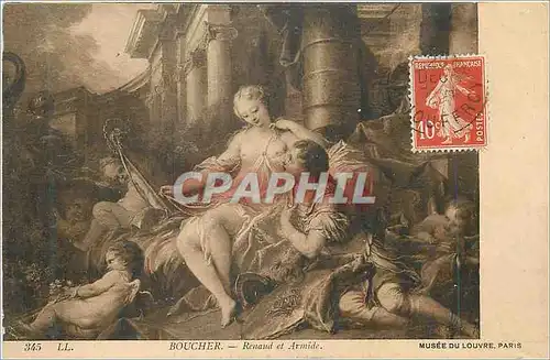 Cartes postales Boucher renand et armide musee du louvre paris