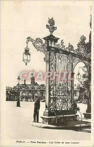 Cartes postales Nancy place stanislas une grille de jean lamour