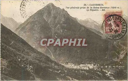 Cartes postales 35 cauterets vue generale prise de la reine hortesse(1210 m) le peguere