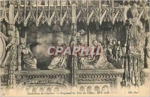 Ansichtskarte AK Cathedrale de chartres fragment du tour  du choeur xvi siecle