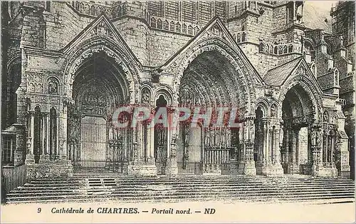 Ansichtskarte AK 9 cathedrale de chartres portail nord