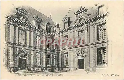 Cartes postales Chartres hotel de ville interieur (carte 1900)