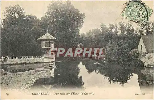 Cartes postales Chartres vue prise sur l eure la courtille