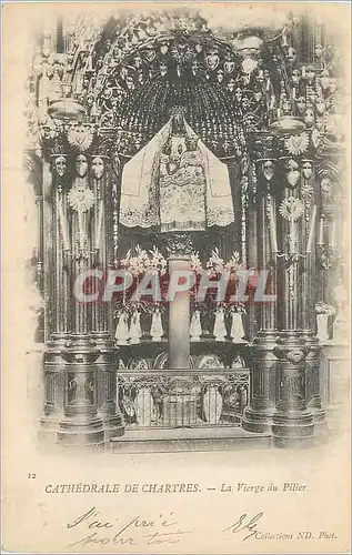 Cartes postales Cathedrale de chartres la vierge du pilier