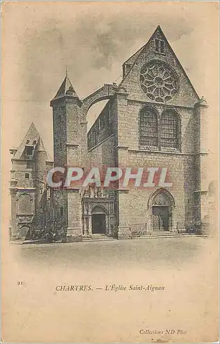 Cartes postales Chartres l eglise saint aignan