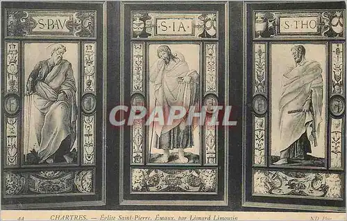 Cartes postales Chartres eglise saint pierre emaux bar leonard limousin
