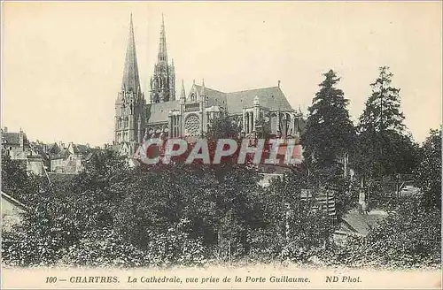 Ansichtskarte AK 100 chartres la cathedrale vue prise de la porte guillaume