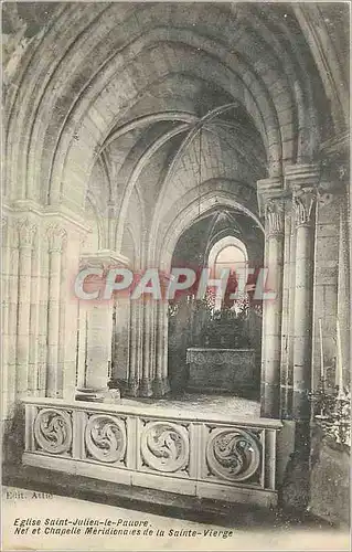 Cartes postales Eglise saint julien le pauvre nef et chapelle meridionares de la sainte vierge