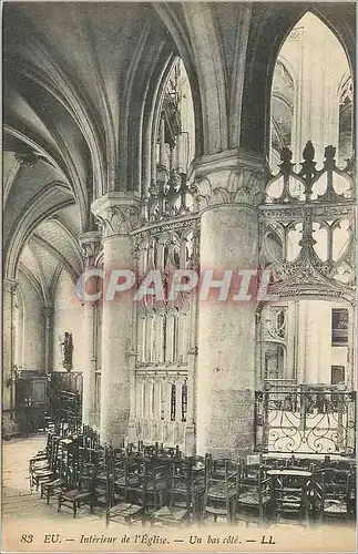 Cartes postales 83 eu interieur de l eglise un bas cote