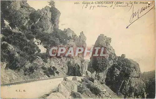 Cartes postales 211 gorges de chouvigny(allier) le roc armand