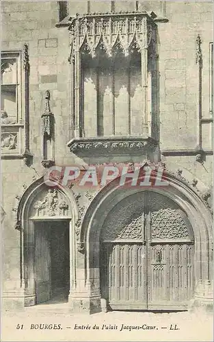 Cartes postales 51 bourges entree du palais jacques coeur