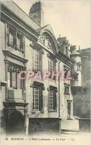 Cartes postales 66 bourges l hotel lallemand la cour