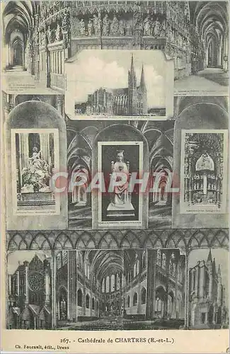 Cartes postales 267 cathedrale de chartres (e et l)