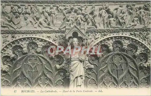 Cartes postales 17 bourges la cathedrale haut de la porte central