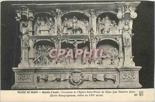 Cartes postales Musee de dijon retable d autel provenant de l eglise saint pierre de dijon(par damotte jean)