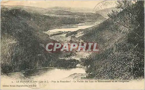 Cartes postales Le hohneck(alt 1366 m) plus de frontlere la vallee des lacs de retournement et de longemer
