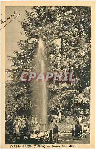 Cartes postales Vals les bains (ardeche) source intermittente
