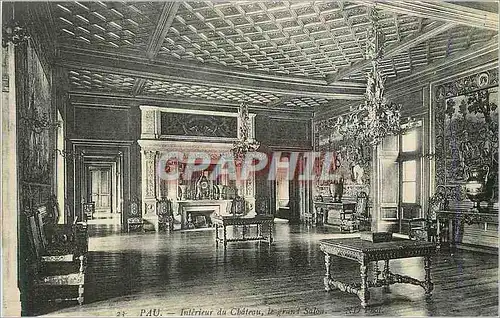 Cartes postales Pau interieur du chateau le grand salon