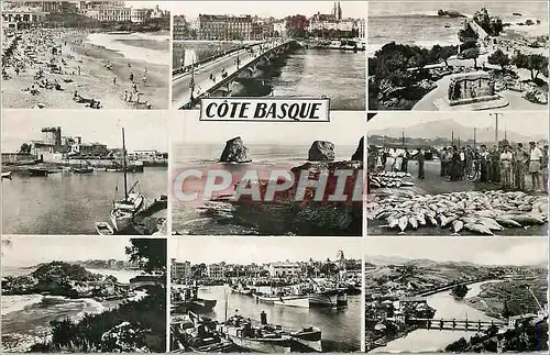 Moderne Karte Cote basque Biarritz Bayonne