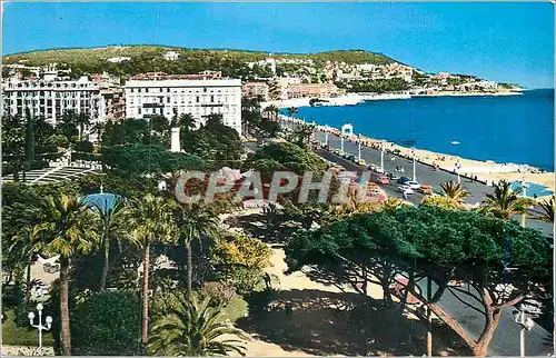 Cartes postales moderne 16 575 cote d azur nice la promenade des anglais le theatre du verdure au fond le mont boran