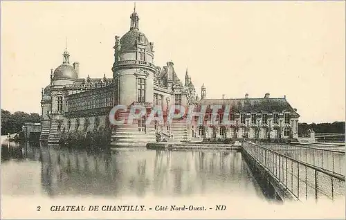 Ansichtskarte AK 2 chateau de chantilly cote nord ouest