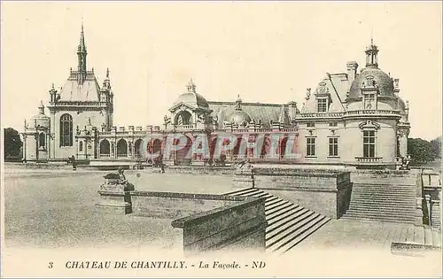 Ansichtskarte AK 3 chateau de chantilly la facade