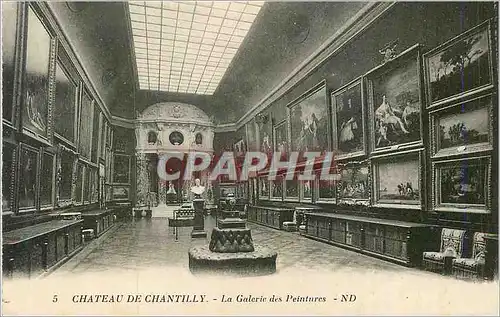 Cartes postales 5 chateau de chantilly la galerie des peintures