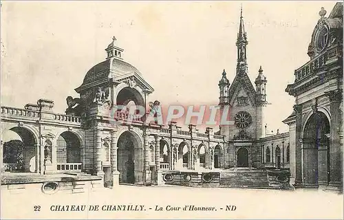Cartes postales 22 chateau de chantilly la cour d honneur