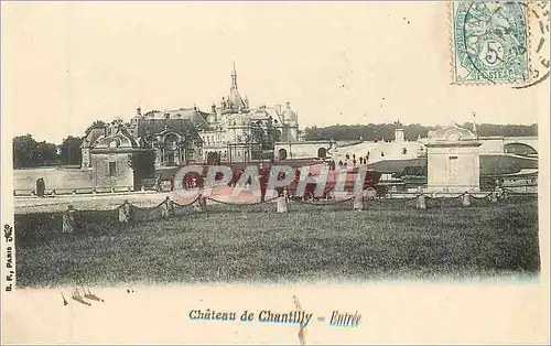Cartes postales Chateau de chantilly entree