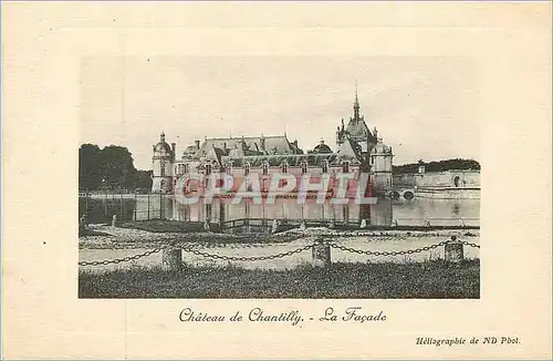 Cartes postales Chateau de chantilly la facade