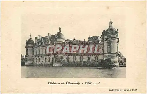 Cartes postales Chateau de chantilly cote nord
