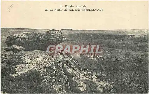 Ansichtskarte AK La correze illustree 75 le rocher du rat pres peyrelevade